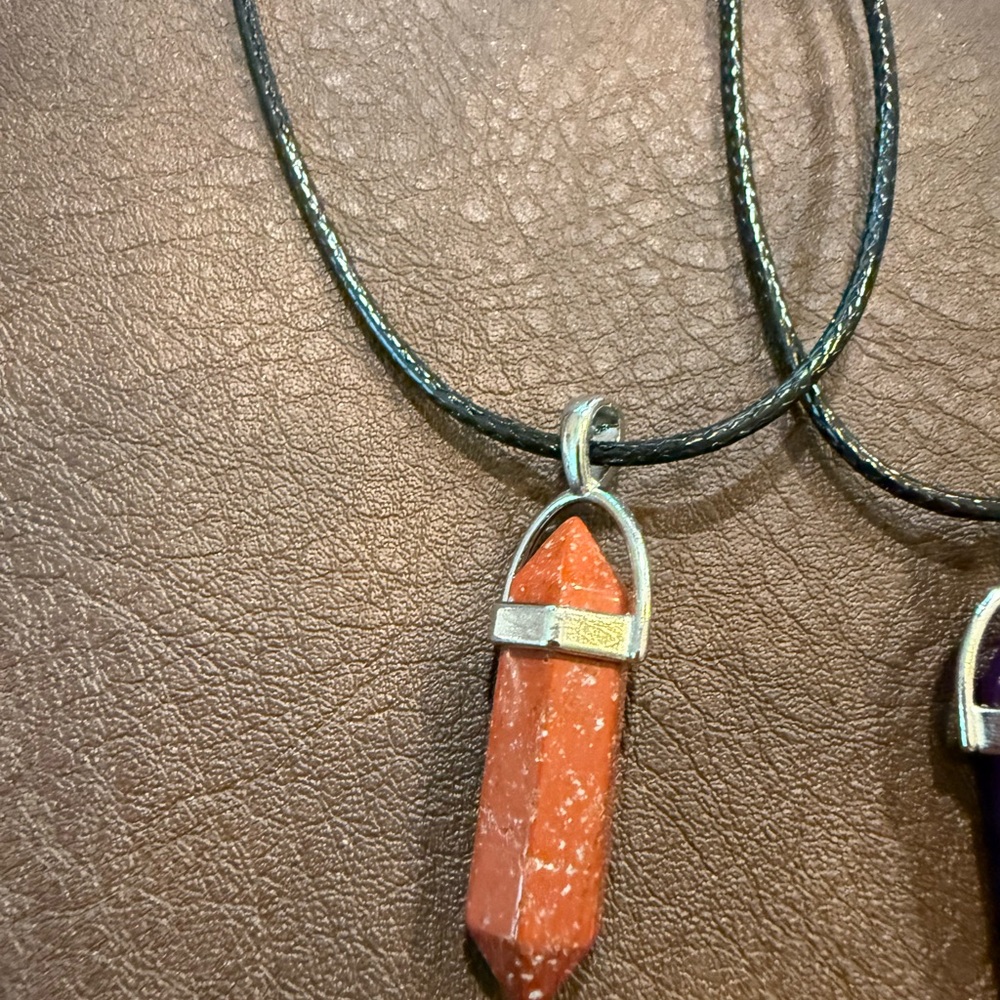 Elegant Orange Pendant Necklace